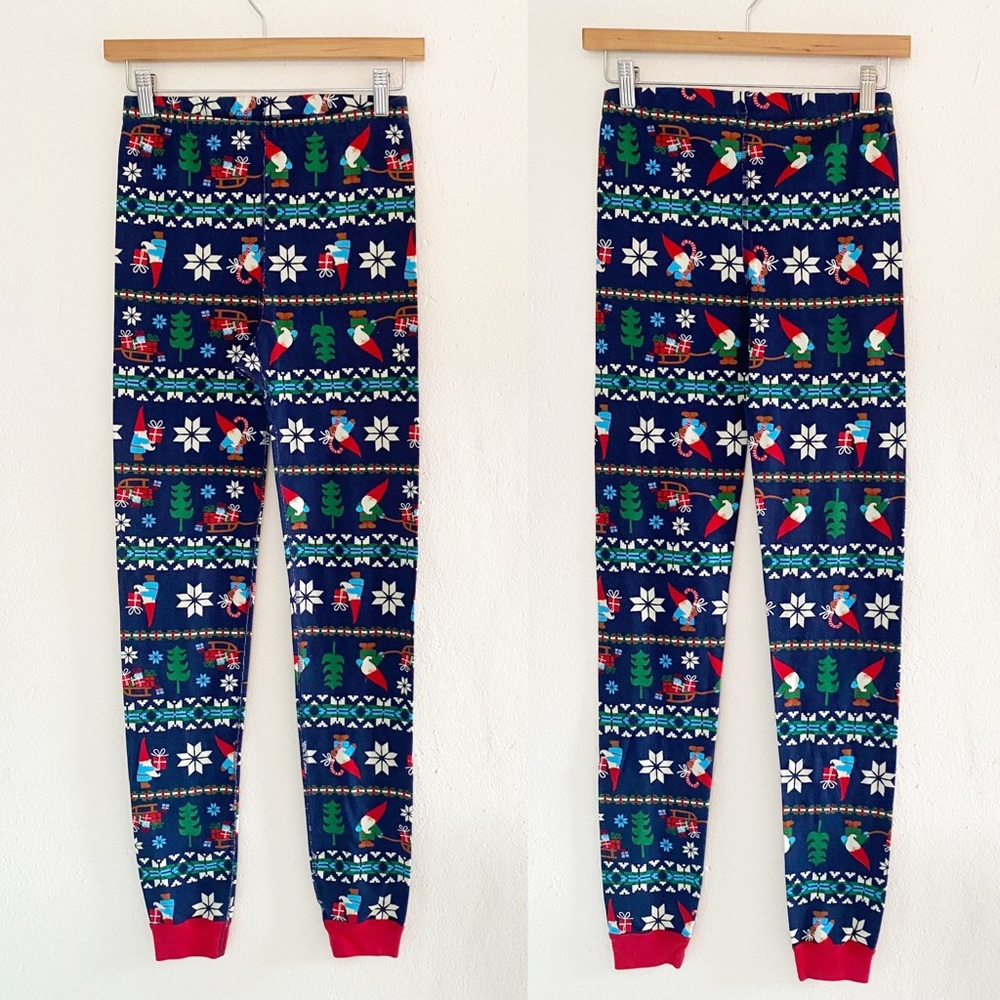Hanna Andersson Holiday Gnomes Pajama Bottoms Size 14 EUC